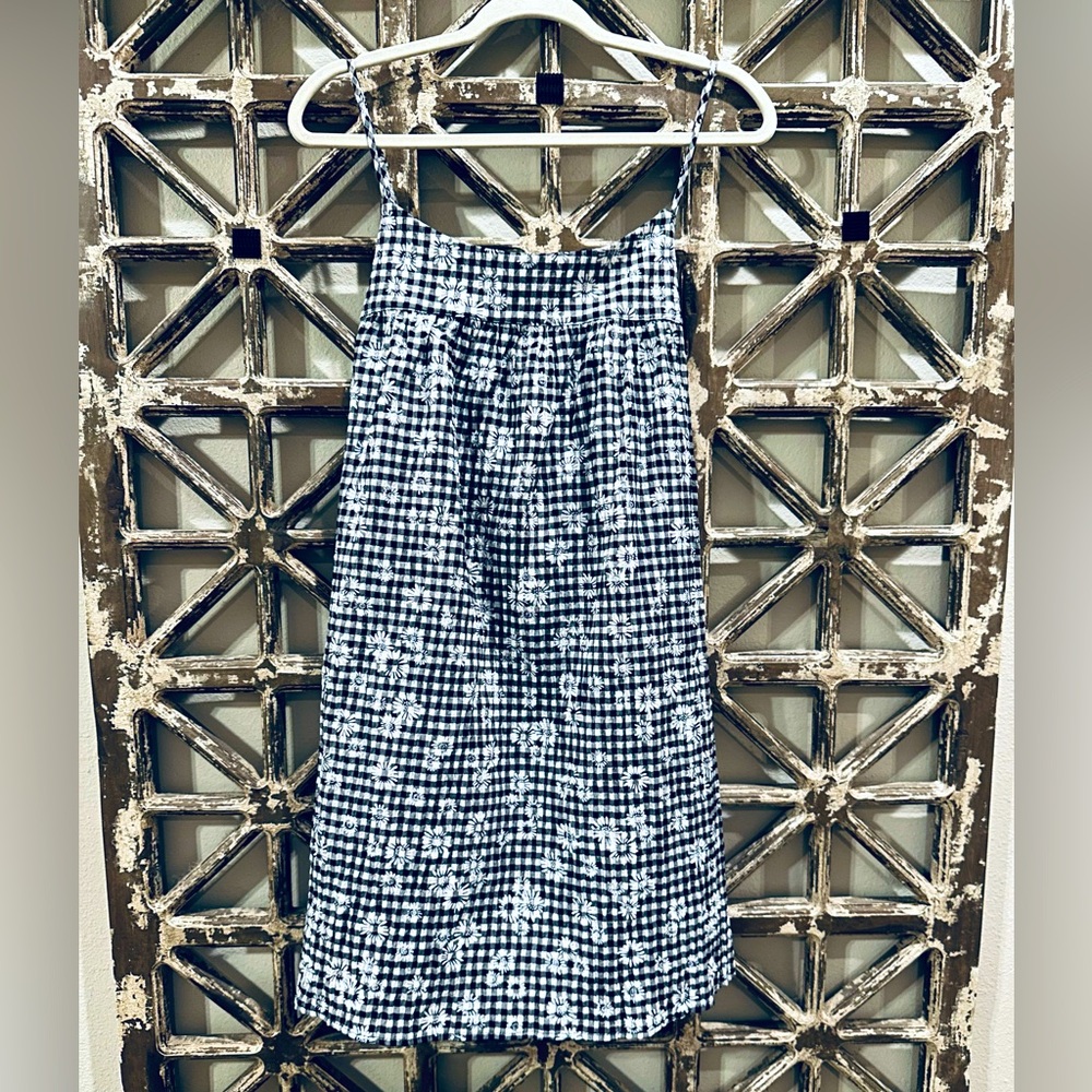 LIKE NEW Amadi by Anthropologie Gingham Daisy Mini Bow Dress - Picture 2 of 10
